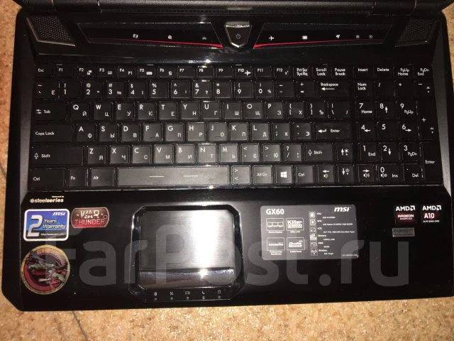 MSI GX60 3BE. 15.6", 2,5����, ��� 4 ��, ���� 500���, WiFi: 1, Bluetooth: 1 ����