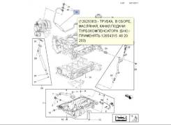 Трубка масляного радиатора. Opel Insignia, A Opel Astra, P10, A Двигатели: A20NHT, A20NFT