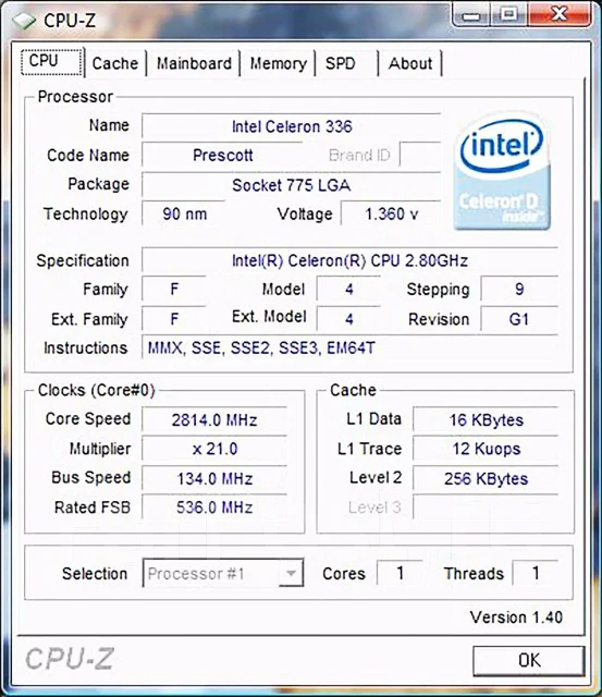 Intel Celeron D 336 ����