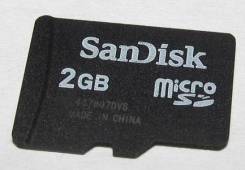 MicroSD. 2 Гб, интерфейс MicroSD