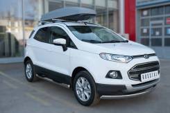 Пороги труба с накладкой Ford Ecosport 2014- (d76). Отправка по Миру!. Ford EcoSport, B515 Двигатели: DURATECHE, HXJD, IQJB. Под заказ