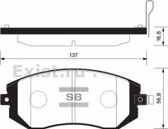 Колодка тормозная. Subaru Legacy, BL5, BM9, BR9, BP5 Subaru Forester, SG5, SH5 Subaru Impreza, GGC, GD9, GE7, GG9, GE6, GH7, GH6, GG3, GH3, GG2, GH2...