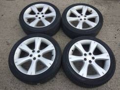 Летний комплект Yokohama на дисках Subaru. 7.0x17 5x100.00 ET55 ЦО 56,1 мм.