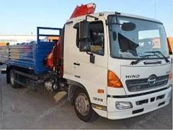 Hino 500. Кран-манипулятор с КМУ тросового типа и бортовой платформой, 7 600 куб. см., 5-10 т