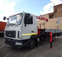 МАЗ 4371. Кран-манипулятор с КМУ и бортовой платформой, 4 750 куб. см., 4x2