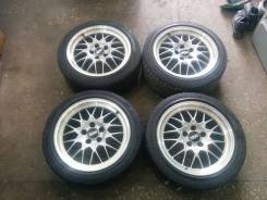 Кованые разноширокие диски BBS 5x114.3 R17 8/8,5jj ET+50 с резиной. 8.0/8.5x17 5x114.30 ET50/50