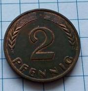 2 пфеннига 1967 года.