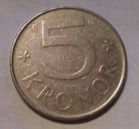 5 крон 1982 года. Швеция