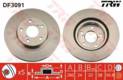 Диск тормозной. Subaru Alcyone, CXD, CXW Subaru Legacy, BC2, BC3, BC4, BC5, BCA, BCK, BCL, BCM, BD2, BD3, BD4, BD5, BF3, BF4, BF5, BF7, BFA, BFB, BG2...