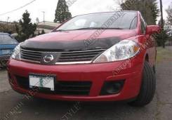 Дефлектор капота. Nissan Tiida Latio, SJC11, SC11, SZC11, SNC11 Nissan Tiida, JC11, NC11, C11X, C11, SC11X, SC11, SJC11, SNC11, SZC11