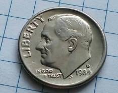 10 центов 1984 года. В наличии!