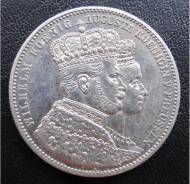 1 талер.1861г. Пруссия. Коронационный. Серебро. XF+