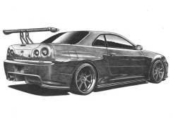 Порог кузовной. Nissan Skyline, HR34, BNR34, ENR34, ER34