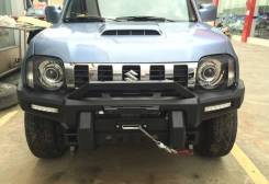 Силовой передний бампер с защитой под лебётку на Suzuki Jimny во Владивостоке Силовые бампера. Suzuki Jimny, JB23W, JB33W, JB43W, JB33, JB43 K6A. Под заказ