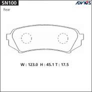 Колодки тормозные R TOYOTA LAND CRUISER J100 (98-07), LEXUS LX470 UZJ100 (02-07) ADVICS SN100