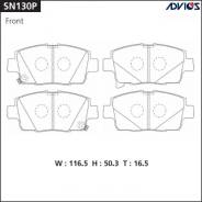 Колодки тормозные F TOYOTA PORTE (04-12), SIENTA (04-), bB (04-05), FUN CARGO (04-05) ADVICS SN130P