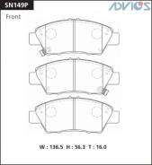 Колодки тормозные F HONDA FIT ; JAZZ GE6 ; GE8 ; GE9 (07-13), INSIGHT ZE2 ; ZE3 (09-14 ADVICS SN149P