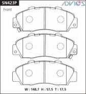 Колодки тормозные F HONDA ACCORD CF ; CL (97-03), HR-V GH (98-06), INTEGRA DB8 ; DC2 ( ADVICS SN423P