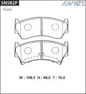 Колодки тормозные F NISSAN CUBE Z10 (98-00) ADVICS SN582P