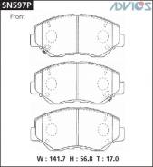 Колодки тормозные F HONDA CR-V RD (01-06), ELEMENT YH2 (03-05), STEP WGN RK (09-) ADVICS SN597P