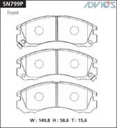 Колодки тормозные F MITSUBISHI OUTLANDER CW (06-12), OUTLANDER GF (12-), GALANT FORTIS ADVICS SN799P