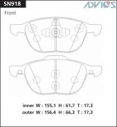 КОЛОДКИ ТОРМОЗНЫЕ ПЕРЕДНИЕ ADVICS SN918