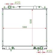 Радиатор охлаждения двигателя. Mitsubishi L400 Mitsubishi Delica, PC5W, PB4W, PE8W, PD5V, PB5W, PF8W, PD6W, PA3V, PA4W, PF6W, PD4W, PC4W, PA5V, PA5W...