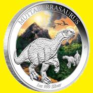 Австралия 1 доллар 2015 Динозавр. Muttaburrasaurus Серебро Эмаль
