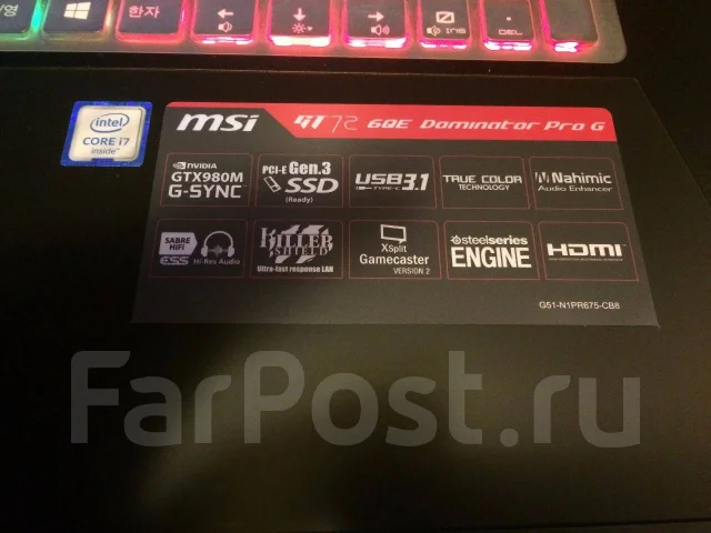 MSI GT. 17.3", 2,6����, ��� 8 ��, ���� 1 000���, ����������� �� 3��. ����