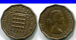 3 пенса 1966 Великобритания