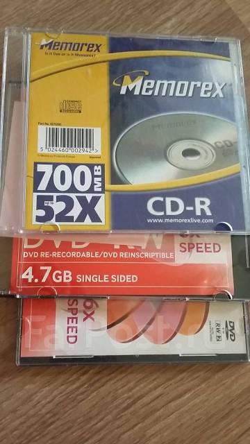 Бокс для дисков CD, DVD, б/у, в наличии. Цена: 10₽ во Владивостоке