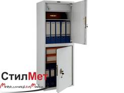 Шкаф бухгалтерский металлический SL-125/2Т размер 1252х460х340 мм