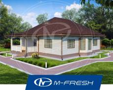 M-fresh Legend (Вот, он! Свежий проект 1-этажного дома с 4 комнатами! ). 100-200 кв. м., 1 этаж, 4 комнаты, бетон