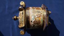 Старинная шкатулка. Фарфор Сацума. Япония, кон. XIX века. Оригинал