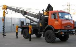 Junjin. Кранбуровая JunJin SA-040C, D-450 мм. на шасси Камаз 43502 - 4x4, 4 000 кг.