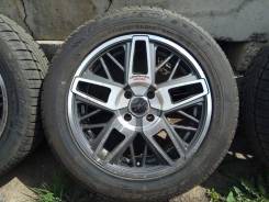 Продам диски R16 4*100 с новыми шинами 20555. 4x100.00 ET45 ЦО 73,0 мм.