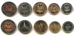 Руанда набор 5 монет 2003 2011 UNC
