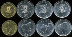Сомали набор 4 монеты 2000 2002 Животные UNC