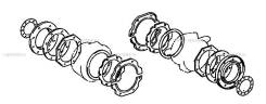 Ремкомплект ступицы. Lexus LX450, FZJ80 Toyota Land Cruiser, FJ80, FZJ80, HZJ80, HZJ81, HDJ80, HDJ81 Двигатели: 1FZFE, 1HZ, 1HDT, 3FE, 1HDFT, 3F, 1FZF