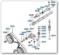 Распредвал D4BH / D4BB / 4D56 / GRACE / TERRACAN / STAREX / PAJERO / 2411042501 / 2410042500 / MOBIS
