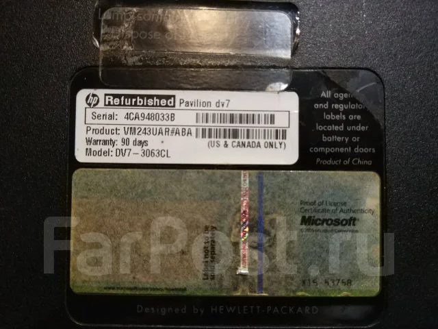 HP Pavilion dv7. WiFi: 1, Bluetooth: 1 ����