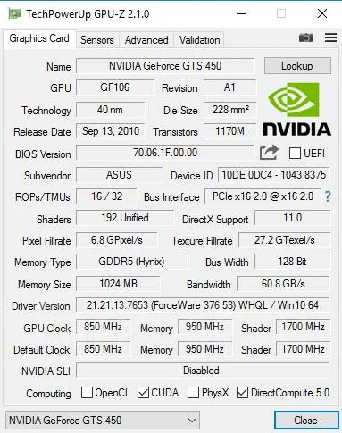 GeForce GTS 450 ����
