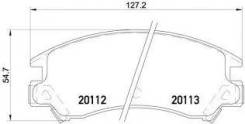 Колодка тормозная. Subaru Leone, AP2, AA2, AG4, AL2 Subaru Alcyone, AX9, AX4 Двигатели: EA71, EA81, EA82T, ER27E
