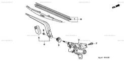 Моторчик заднего дворника. Honda Airwave, DBA-GJ1, DBA-GJ2 Honda Partner, DBE-GJ4, DBE-GJ3