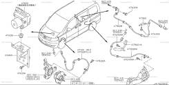 Датчик abs. Nissan Serena, C25, CNC25, NC25, CC25 Двигатель MR20DE