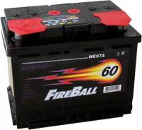FireBall. 60 А.ч., левое крепление, производство Корея
