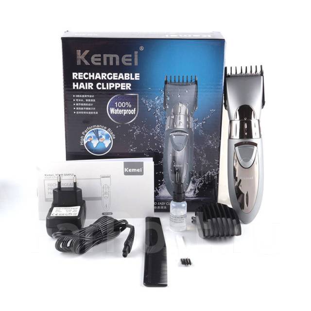 Аккумуляторная машинка для стрижки волос kemei