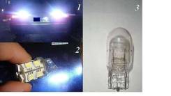 Лампы Светодиодные dSign T20 18 smd одноконтактная Яркий белый свет. Subaru Honda
