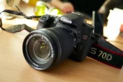 Canon EOS 70D Kit. 20 и более Мп, зум: 14х и более