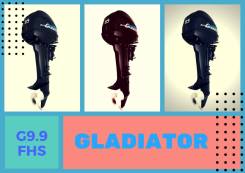 Лодочный 2х-тактный мотор Gladiator G9.9FHS. 9,90 л.с., 2х тактный, бензин, нога S (381 мм), Год: 2017 год